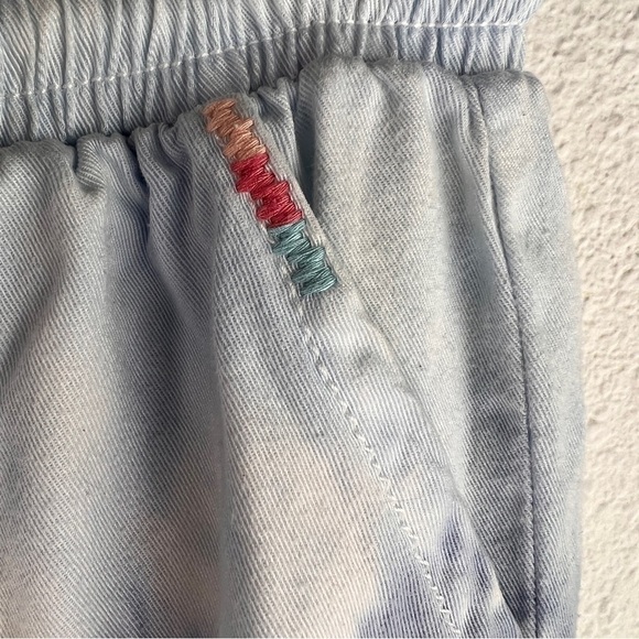 VINTAGE HAVANA Tie Dyed Silky Rayon pants, Size Medium. Blue/White. - Picture 8 of 9